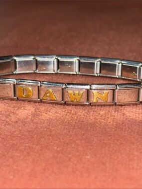 “Dawn” y2k slide charm bracelet blank charm stretch bracelet